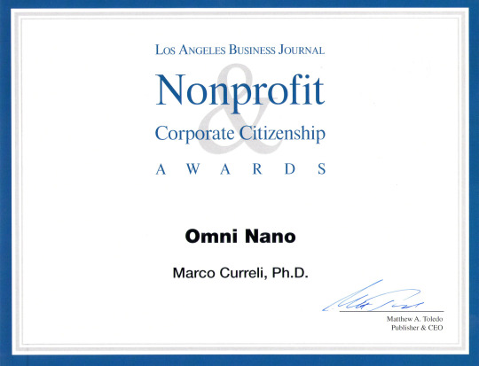 Omni Nano Nominated for the NonProfit Awards for the Second Year in a Row