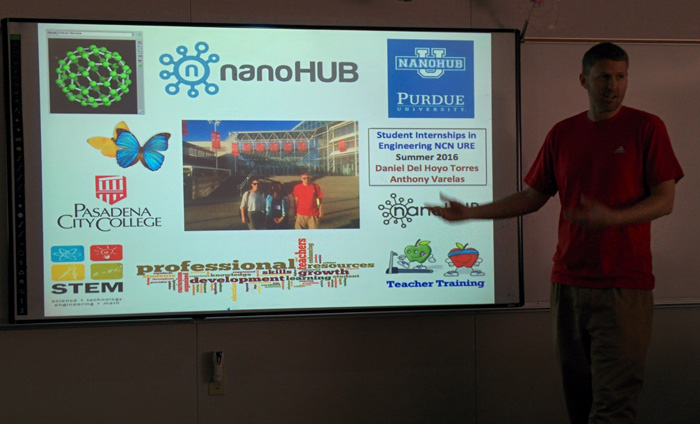 nanoHUB training on nanotechology simulations and resources at Pasadena City College